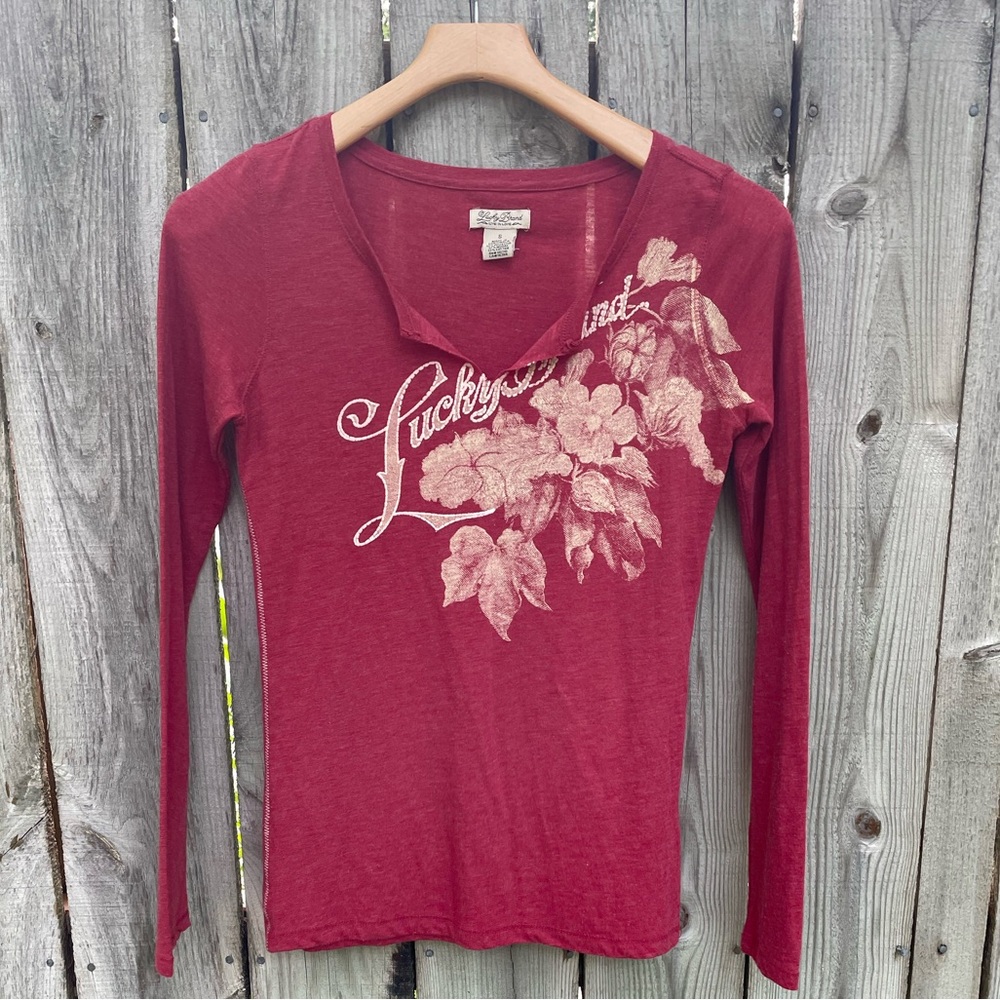 Lucky Brand Floral Long Sleeve Top